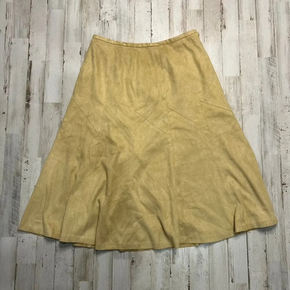 Talbots Petites Women's A-Line Knee‎ Length Skirt Beige Size 6 - Picture 1 of 4